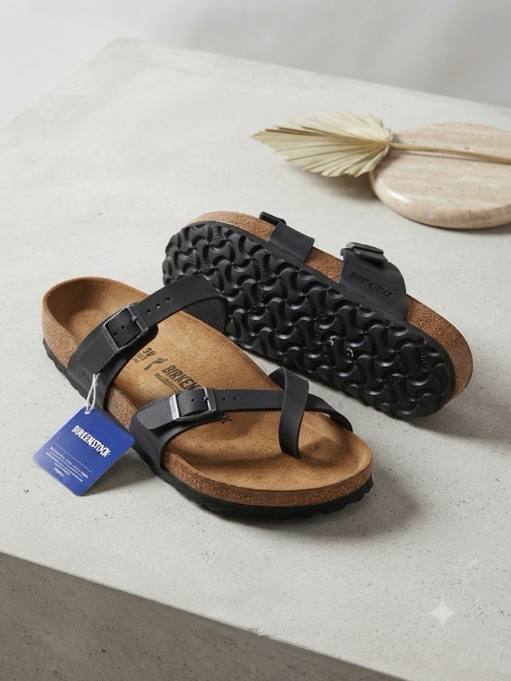 NWT Birkenstock Franca Black Oiled Leather Sandals Size 39 (US 8)